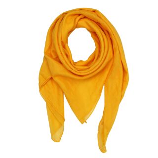 Cotton Scarf - yellow - mandarin - squared kerchief