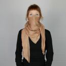 Cotton Scarf - brown - light - squared kerchief