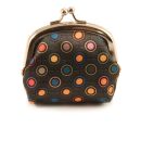 70s Up Purse Small clip - Coloured Circles - Money pouch
