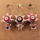 Doll with button-eyes - One Eye Star 03 - Keychain