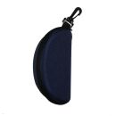 Hard Cover case for glasses with zipper - blue
