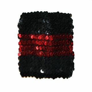 Guantes con lentejuela - rojo-negro - 2 piezas