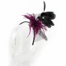 Alice band with feather 13 - black-purple