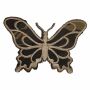 Aufnäher - Schmetterling - beige braun - Patch