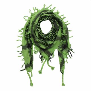 Kufiya - Keffiyeh - verde - negro 03 - Pañuelo de Arafat