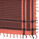 Kefiah - rosso-terracotta - nero 02 - Shemagh - Sciarpa Arafat