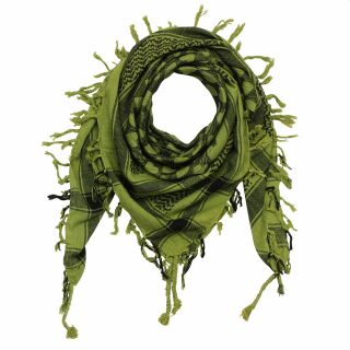 Kufiya - Keffiyeh - Corazones verde-verde oliva - negro - Pañuelo de Arafat