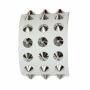 Leather bracelet with studs - Bracelet with spiked rivets 3-row - white