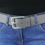 Cintura di pelle - cintura senza fibbia - grigio - 4cm - tutte le lunghezze