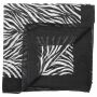 Baumwolltuch - Zebra schwarz - weiß - quadratisches Tuch