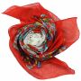 Sciarpa di cotone - motivo floreale 2 rosso - foulard quadrato