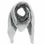 Sciarpa di cotone - motivo floreale 3 grigio - foulard quadrato