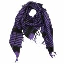 Pañuelo de estilo Kufiya - Keffiyeh - lila - negro - Pañuelo de Arafat