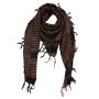 Pañuelo de estilo Kufiya - Keffiyeh - marrón - negro - Pañuelo de Arafat