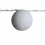 Sfera di cotone per ghirlanda di luci - bianco