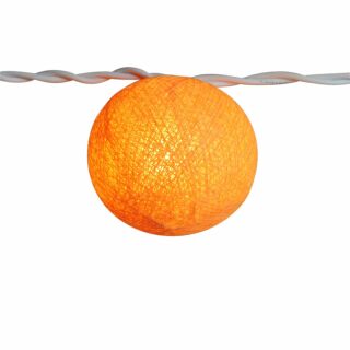 Lichterkettenkugel - Cocoon Kugel - orange hell