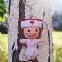 Muñequita de vudú - enfermera 03 - Colgante de llave