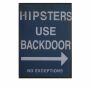 Postcard - Hipsters use Backdoor - Henri Banks