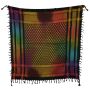 Kefiah - Stelle nero - Tie dye-colorato-batik 01 - Shemagh - Sciarpa Arafat