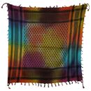 Kufiya - Stars Tie dye-Batik-multicolored - black 01 - Shemagh - Arafat scarf
