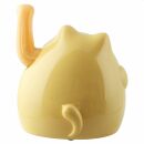 Agitando gato chino - Maneki neko - redondo gato - 11 cm - beige