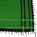 Kufiya - Keffiyeh - negro - verde-verde brillante - Pañuelo de Arafat
