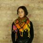 Kufiya - Keffiyeh - Tie dye-Batik-multicolored - negro 01 - Pañuelo de Arafat