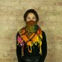 Kefiah - Tie dye-colorato-batik - nero 01 - Shemagh - Sciarpa Arafat