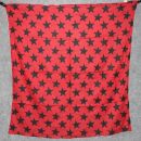 Pañuelo de algodón - Estrellas 8 cm rojo - negro - Pañuelo cuadrado para el cuello