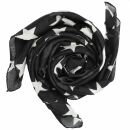 Sciarpa di cotone - stella 8 cm nero - bianco - foulard...