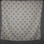 Sciarpa di cotone - stella 8 cm bianco - marrone - foulard quadrato