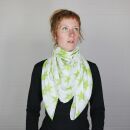 Pañuelo de algodón - Estrellas 8 cm blanco - verde claro - Pañuelo cuadrado para el cuello