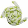 Sciarpa di cotone - stella 8 cm bianco - verde-luce - foulard quadrato
