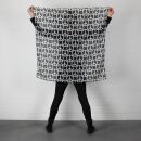 Sciarpa di cotone - Panno di pace 10 cm nero - bianco - foulard quadrato