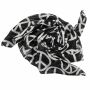 Pañuelo de algodón - Signo de paz 10 cm negro - blanco - Pañuelo cuadrado para el cuello