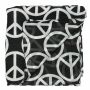 Pañuelo de algodón - Signo de paz 10 cm negro - blanco - Pañuelo cuadrado para el cuello
