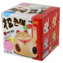 Agitando gato chino - Maneki neko - redondo gato - 8 cm - oro