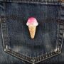 Pin - ice-cream cone - badge