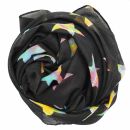 Pañuelo de algodón - Estrellas 8 cm negro - Tie dye multicolor - Pañuelo cuadrado para el cuello