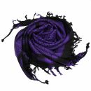 Kufiya - Keffiyeh - negro - violeta-violeta oscuro - Pañuelo de Arafat
