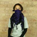 Kufiya - black - dark-dark purple - Shemagh - Arafat scarf