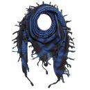 Kufiya - Keffiyeh - negro - azul-azul oscuro - Pañuelo de Arafat