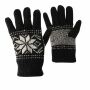 Finger gloves with pattern - black - gloves