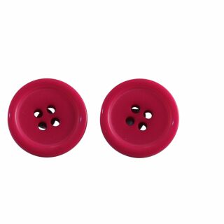 Earrings - Button - pink