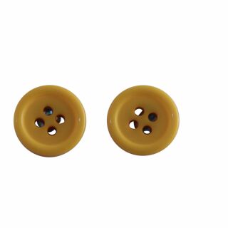 Earrings - Button - small - yellow