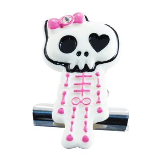 Klammerhalter - Clip - Skelett - pink
