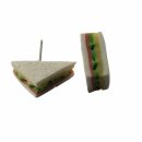 Pendientes de botón - Sandwich - Emparedado medio