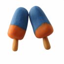 Earrings - Ice Lolly - blue-orange