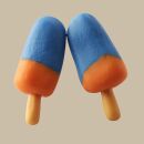 Earrings - Ice Lolly - blue-orange