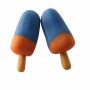 Earrings - Ice Lolly - blue-orange